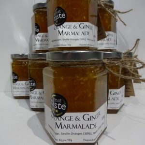 Locally produced orange and ginger marmalade